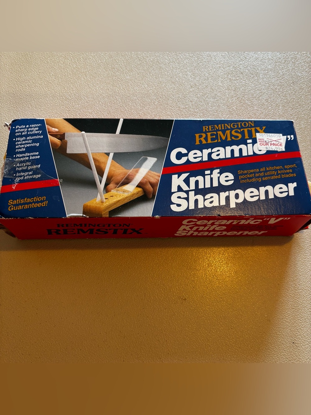 Vintage Remington Remstix Ceramic V Knife Sharpener